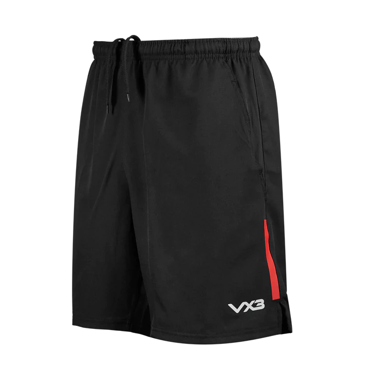 Newport City FC Fortis Youth Travel Shorts Black/Red